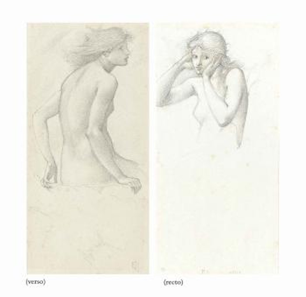 Two studies of hill fairies for 'The Sleep of King Arthur in Avalon' (recto and verso) by Edward Coley Burne-Jones