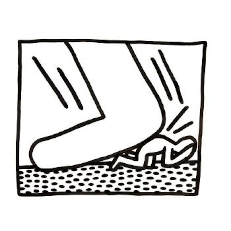 Untitled (Man Under Foot) by Keith Haring