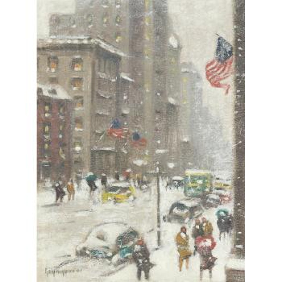 The Blizzard, 5th Avenue by Guy Carleton Wiggins