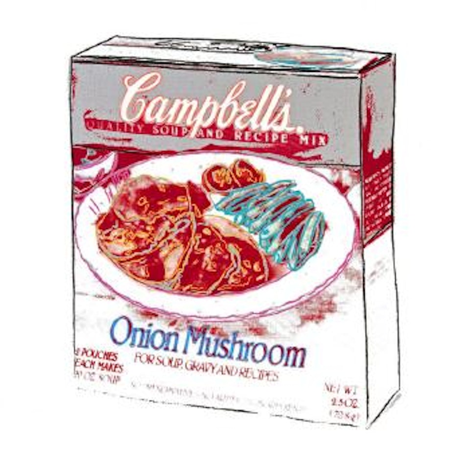 Campbell's Soup Box (Onion Mushroom) by Andy Warhol