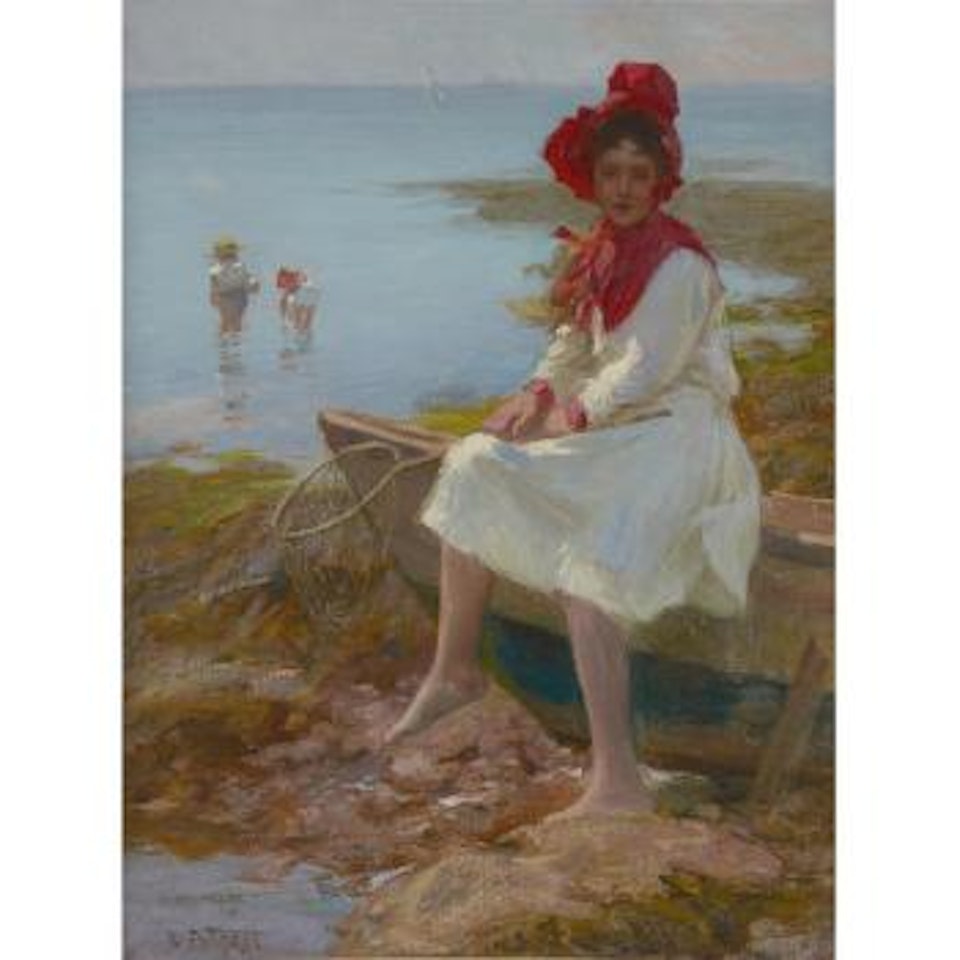 The Red Bonnet by Edward Henry Potthast