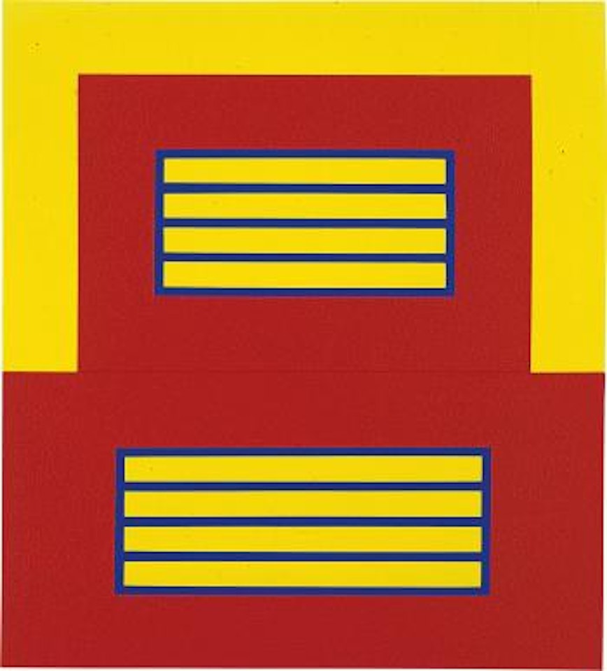 Two Horizontals Prisons by Peter Halley