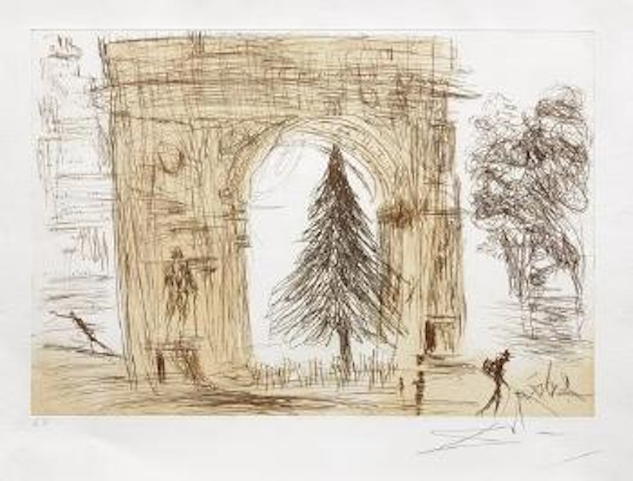 Washington Gate (with Christmas Tree) by Salvador Dali