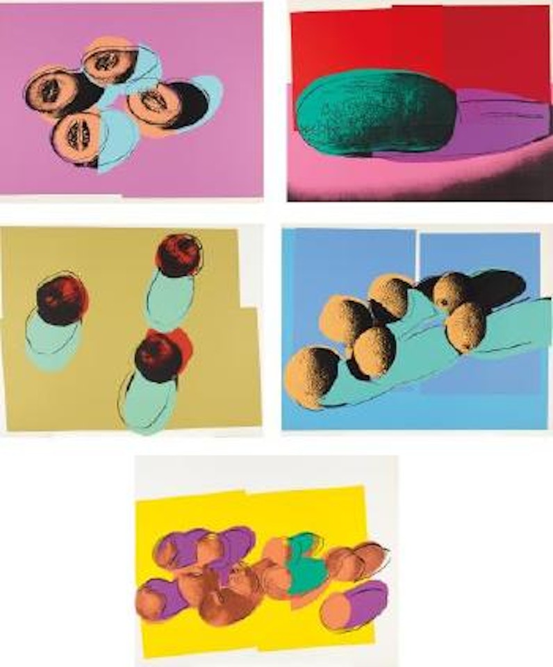 Space Fruit: Still Lifes: five prints by Andy Warhol