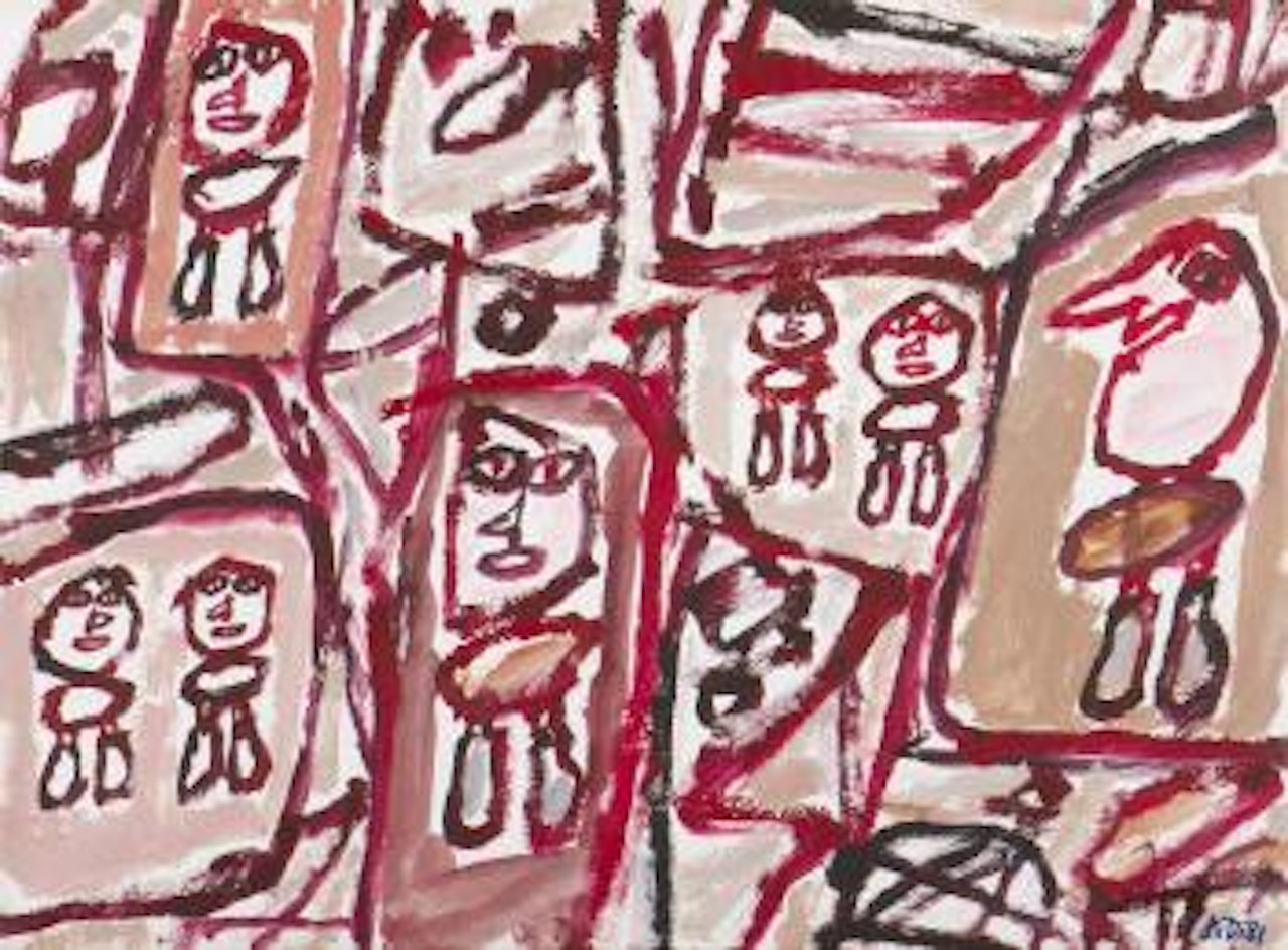 Site aux 7 personnages, 306 by Jean Dubuffet
