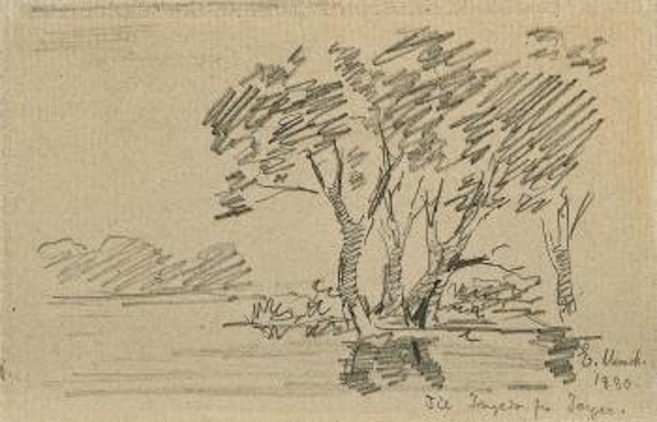 Landscape with trees by Edvard Munch