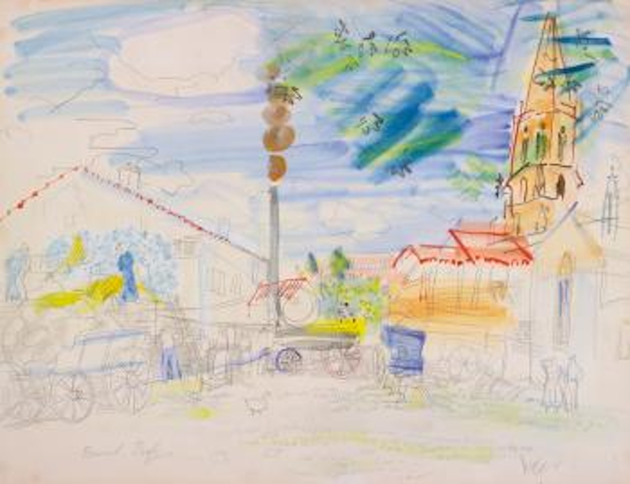 Dépiquage À Lestelle by Raoul Dufy
