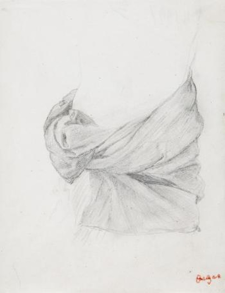 Étude De Draperie by Edgar Degas