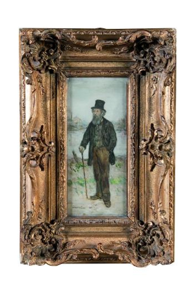 Vieillard sur le chemin by Jean Francois Raffaelli