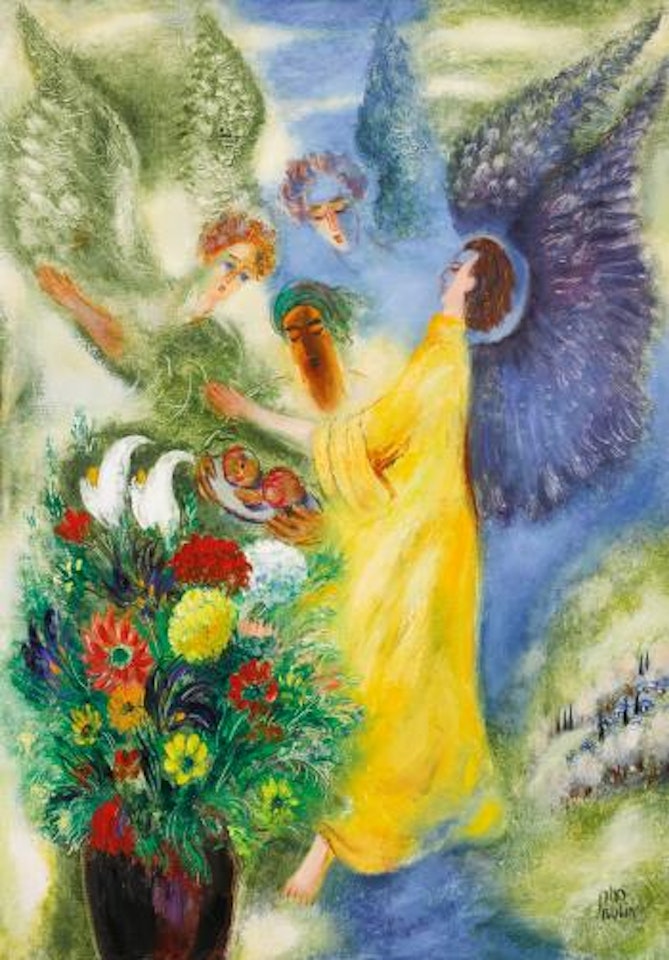 Abraham and The Three Angels by Reuven Rubin