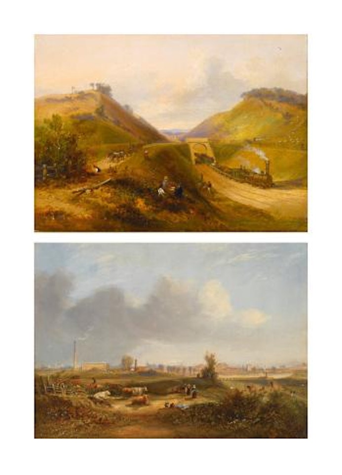 The Cowran Cut; Carlisle (Newcastle to Carlisle Railway) by John Wilson Carmichael