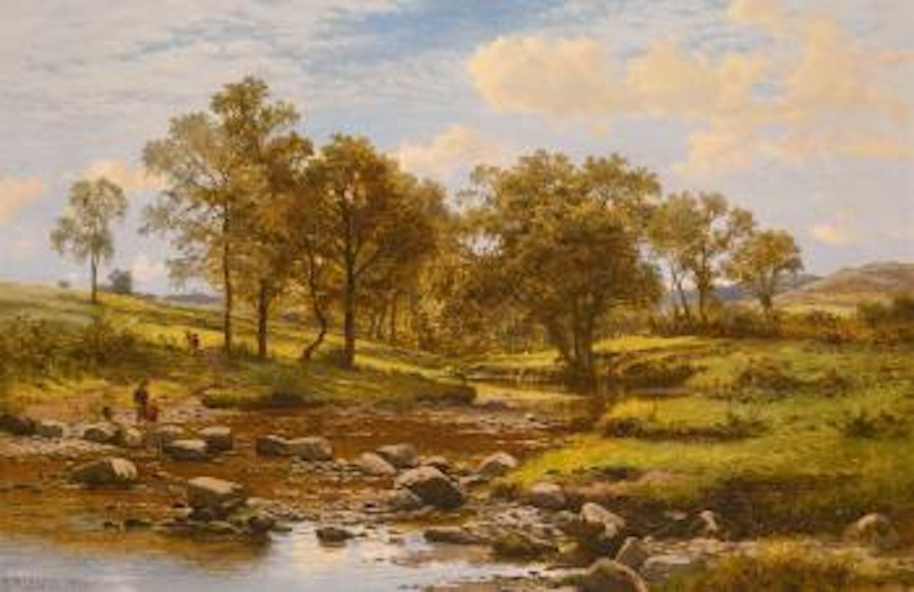 A Summer Stream by Benjamin Williams Leader