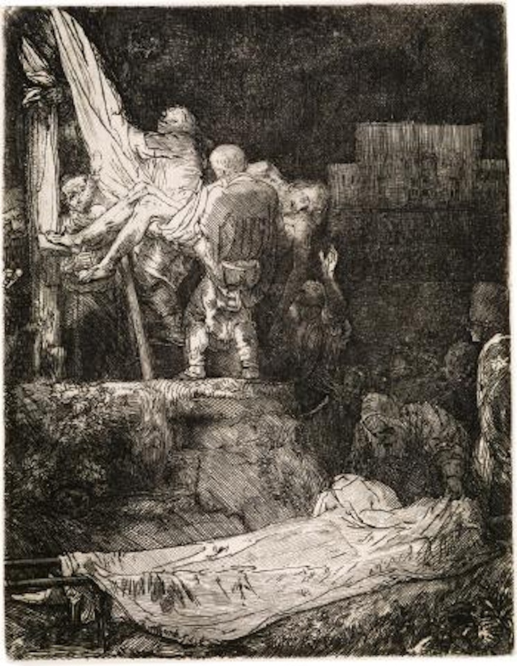 The Descent from the Cross by Torchlight by Attributed to Rembrandt Harmensz van Rijn