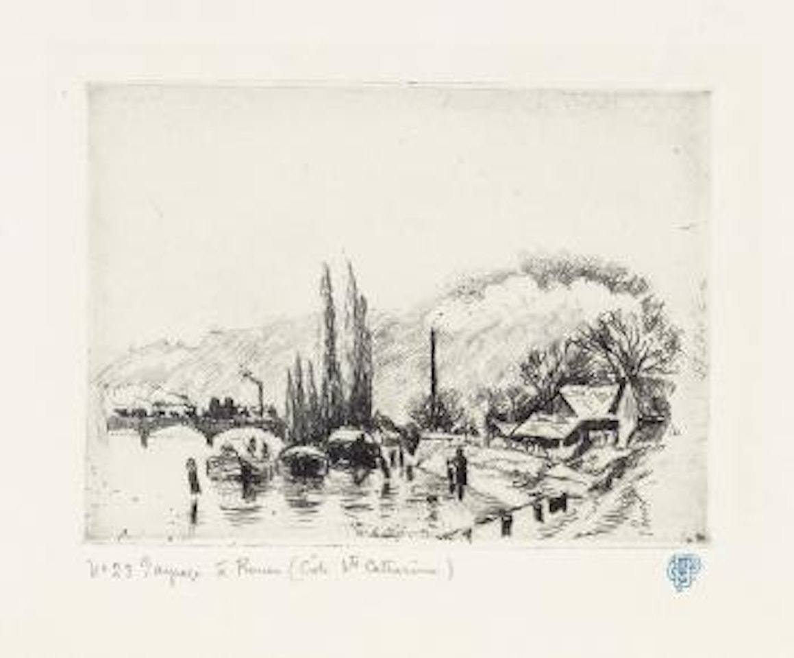Paysage à Rouen (Côte Sainte Catherine) by Camille Pissarro