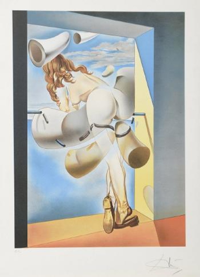 Jeune vierge autosodomisée par les cornes de sa propre chasteté by Salvador Dali