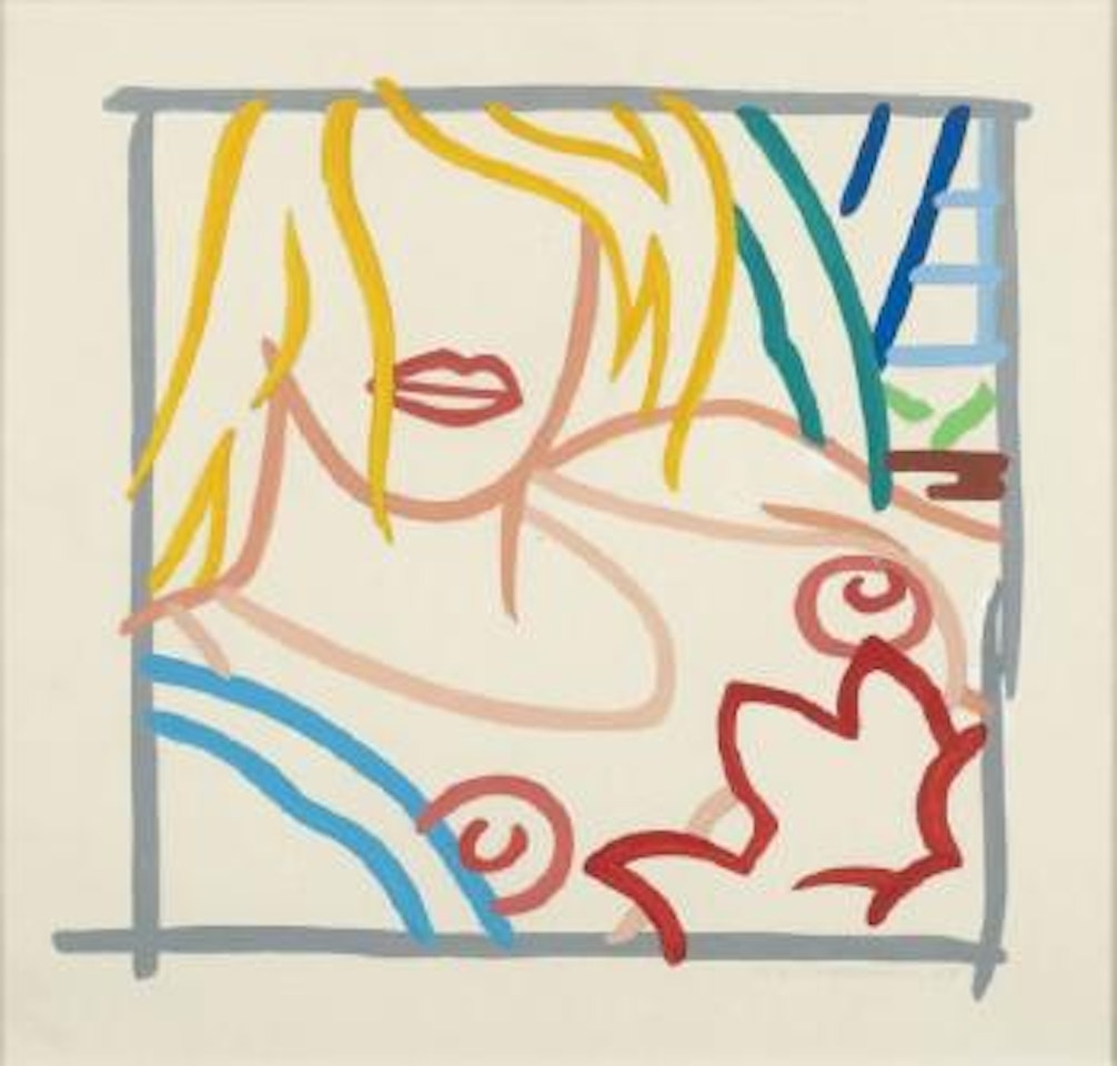 Bedroom blonde with necklace by Tom Wesselmann