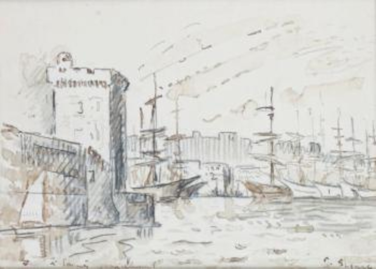 Marseille, l'entrée du port et la tour Saint-Jean by Paul Signac