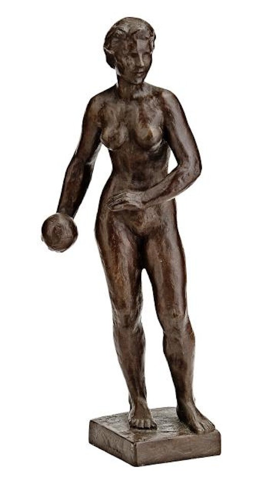 Kvinnelig akt med ball by Arne Durban