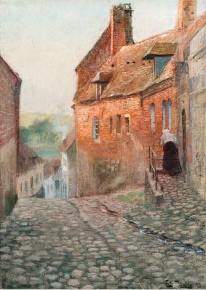 Gateparti fra Montreuil-sur-Mer, Frankrike by Fritz Thaulow