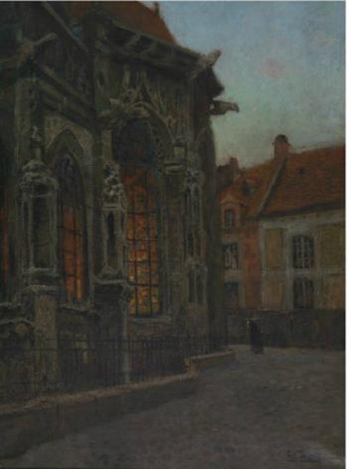 Apsiden på St. Jaques kirken i Dieppe by Fritz Thaulow