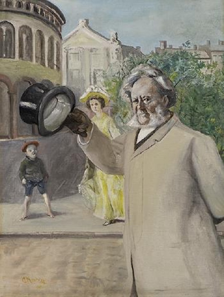 Portrett av Henrik Ibsen på Karl Johan by Christian Krohg