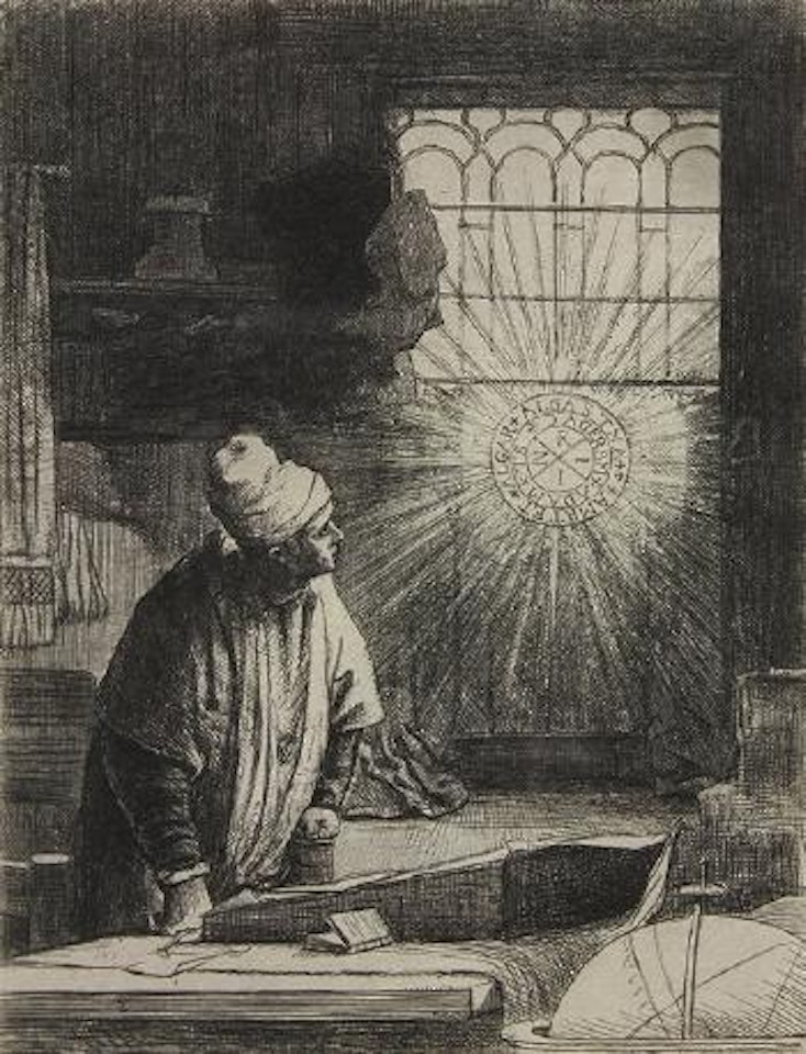 Faust in his study by Attributed to Rembrandt Harmensz van Rijn