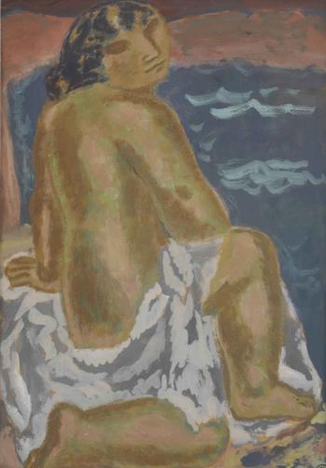 Woman on the beach by Leo Gestel