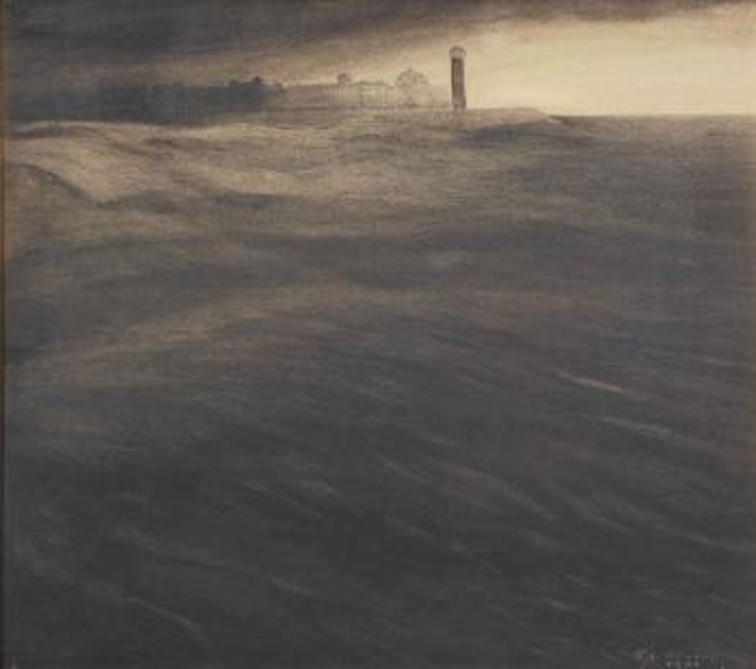The old light house at dusk by Léon Spilliaert