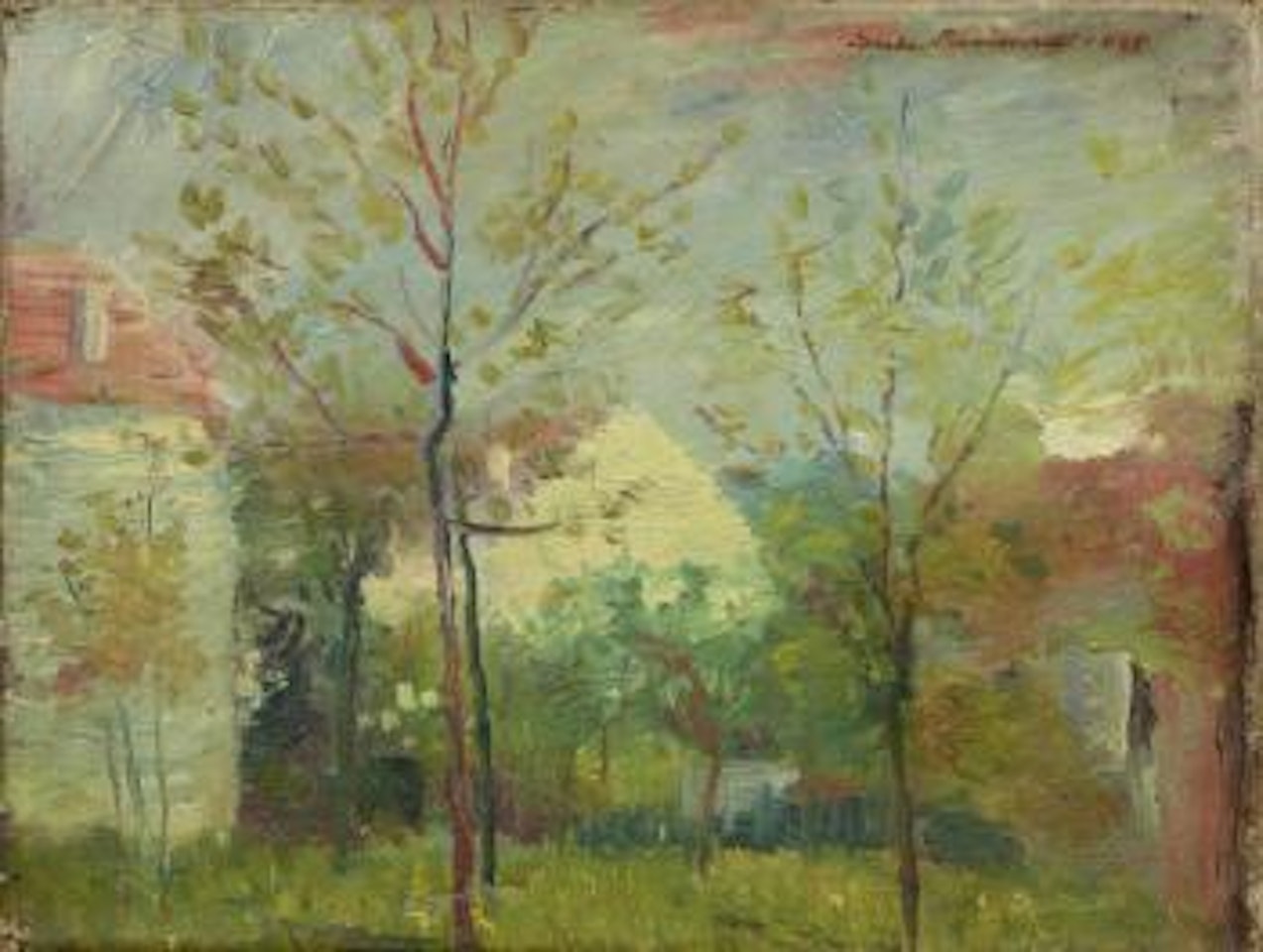 Chez mes parents, à Asnières by Emile Bernard