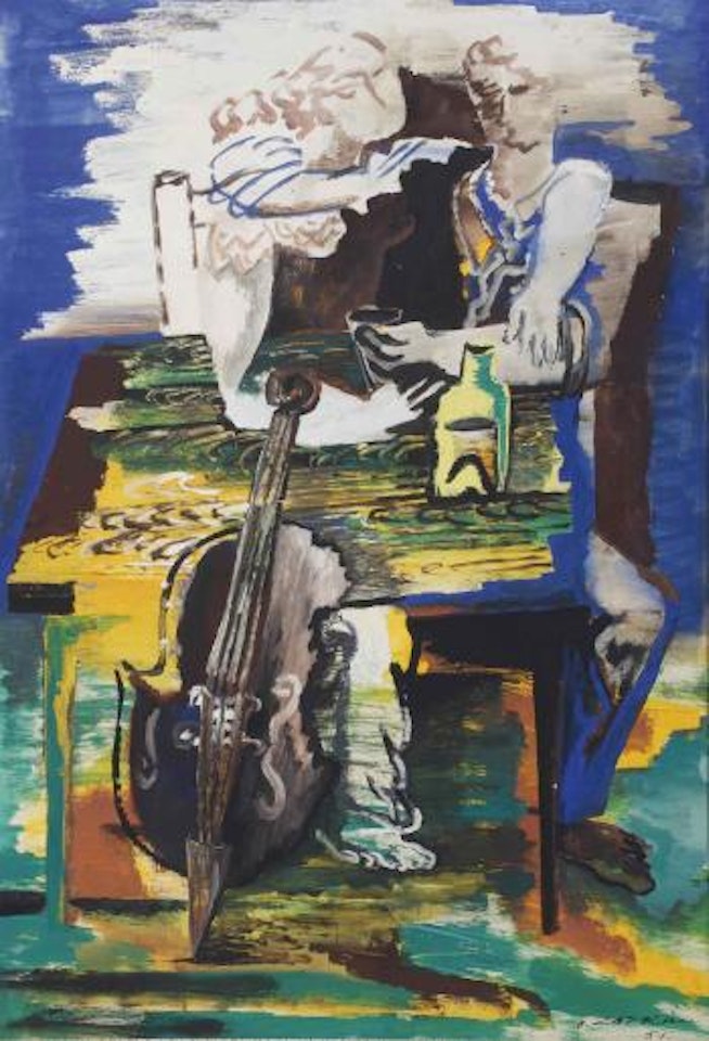Deux personnages au violoncelle by Ossip Zadkine