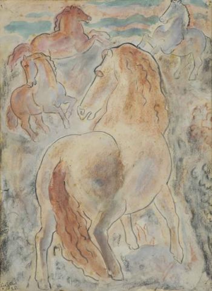 Three Horses by Leo Gestel