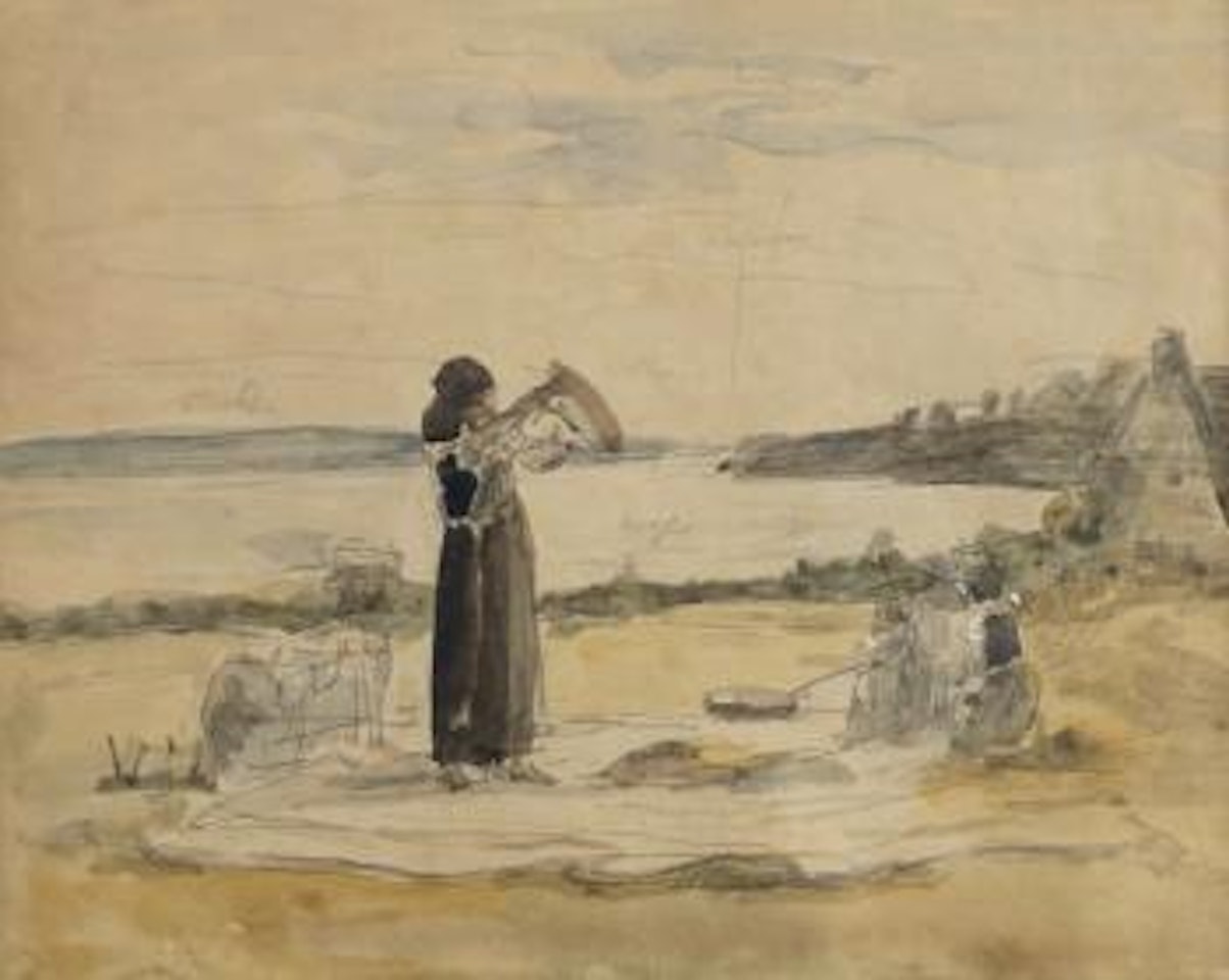 Lavandières by Eugène Boudin