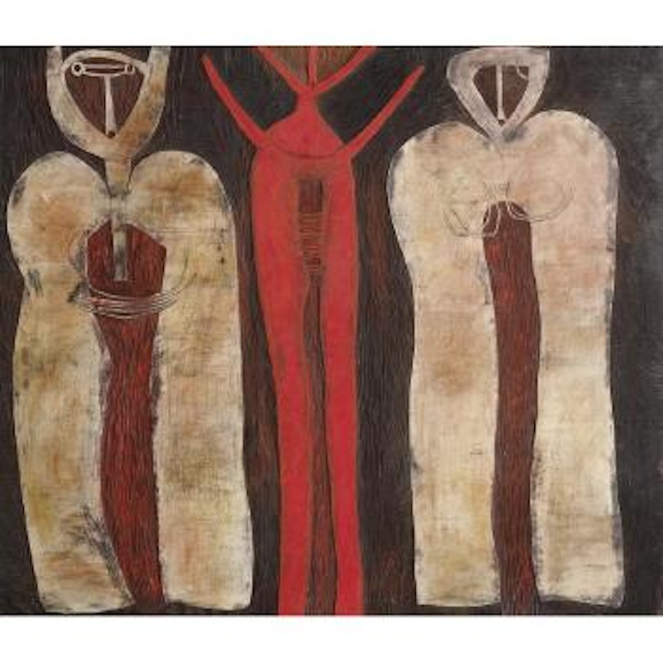 Three figures by Cecil Skotnes