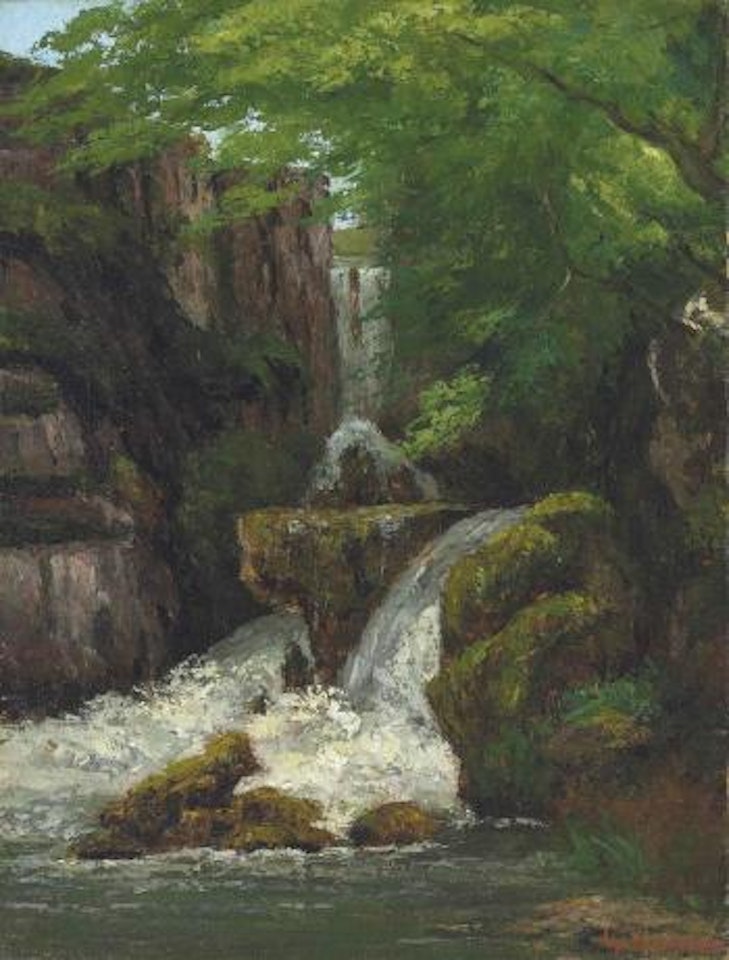 Falaises et cascades by Gustave Courbet