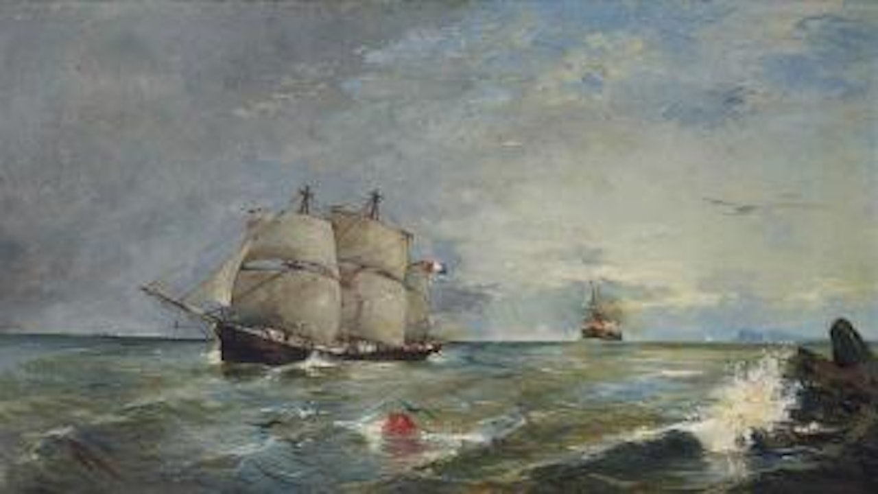 Marina. Veleros en el mar by Joaquin Sorolla Y Bastida