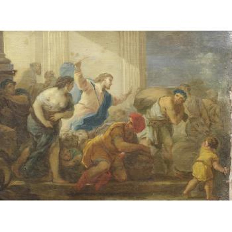 The Cleansing of the Temple by Circle of Luca Giordano