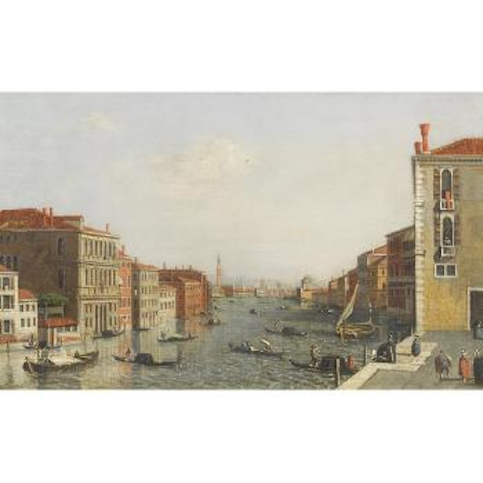The Grand Canal, Venice, from Campo San Vio looking towards the Bacino di San Marco by Canaletto