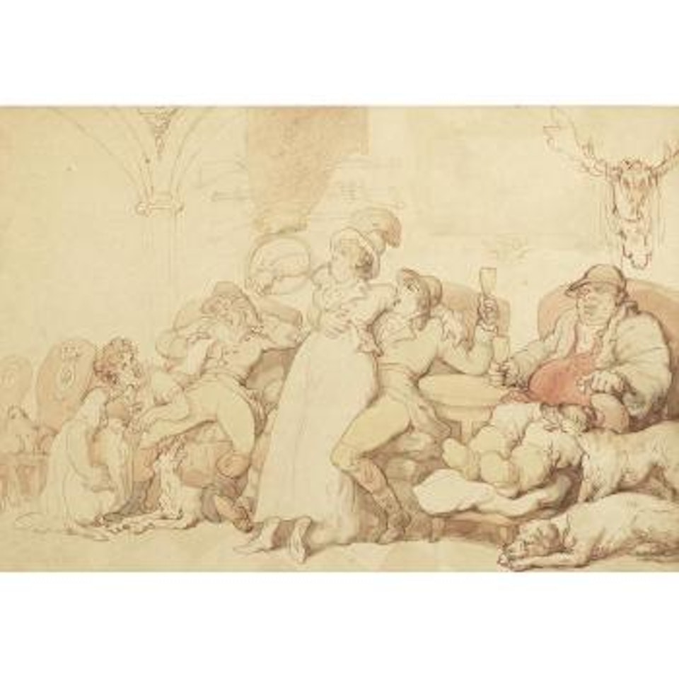 The hunt breakfast by Thomas Rowlandson