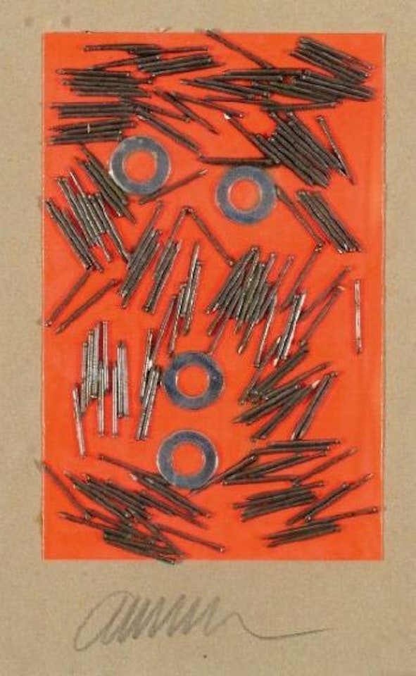 Accumulation de clous et de rondelles by Arman