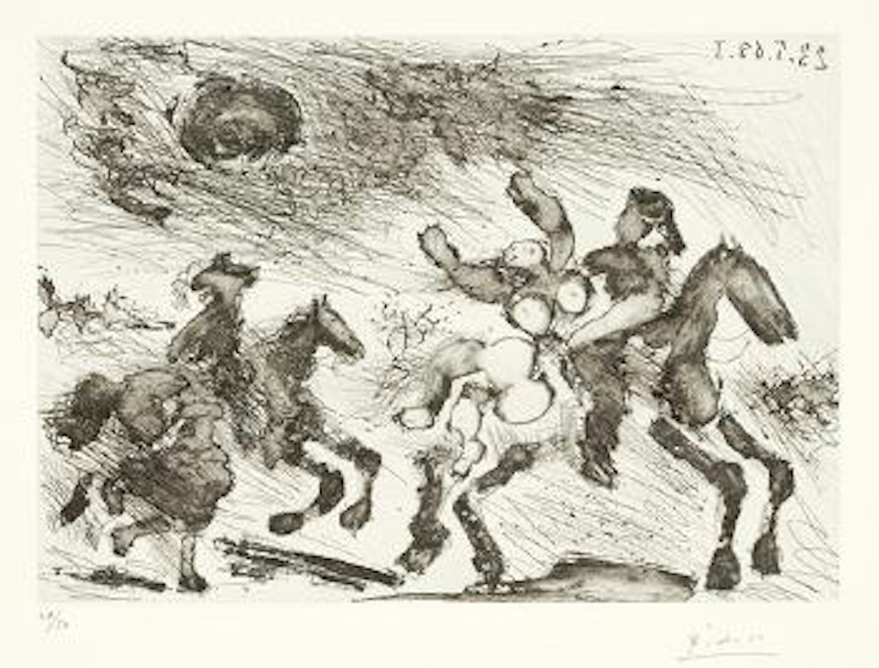 Orage, Enlèvement, Poursuite by Pablo Picasso