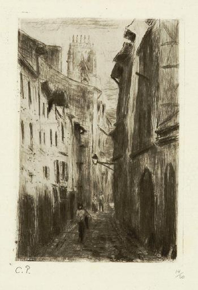 Rue à Rouen by Camille Pissarro