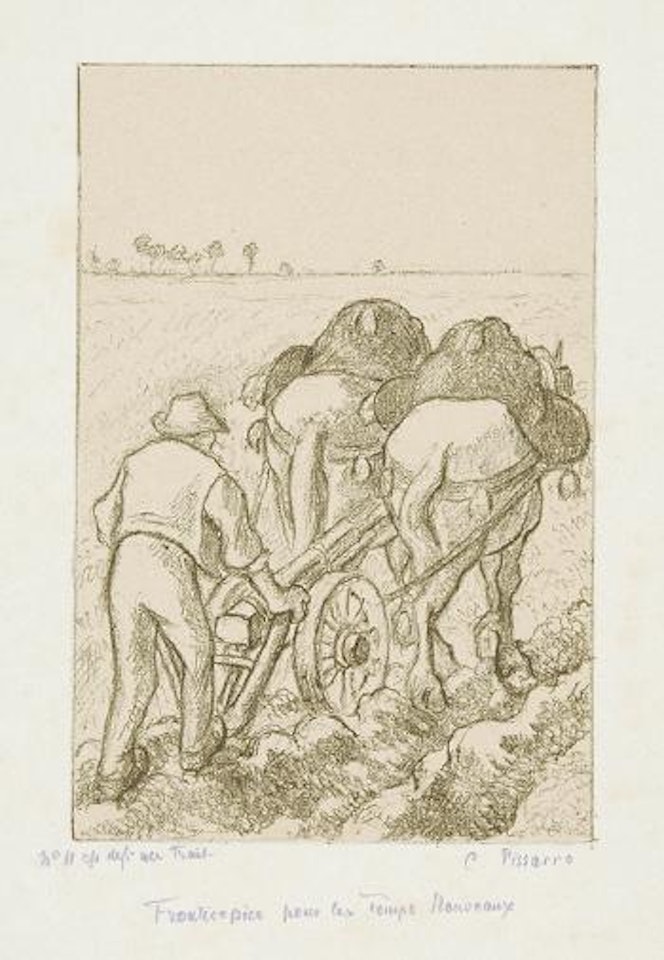 La Charrue by Camille Pissarro