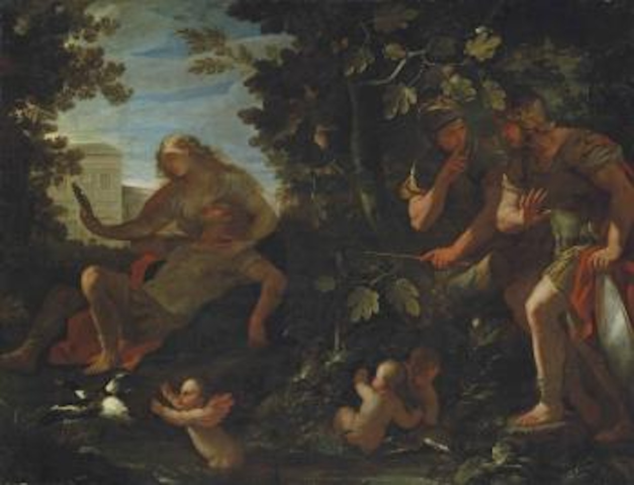 Rinaldo and Armida by Circle of Luca Giordano