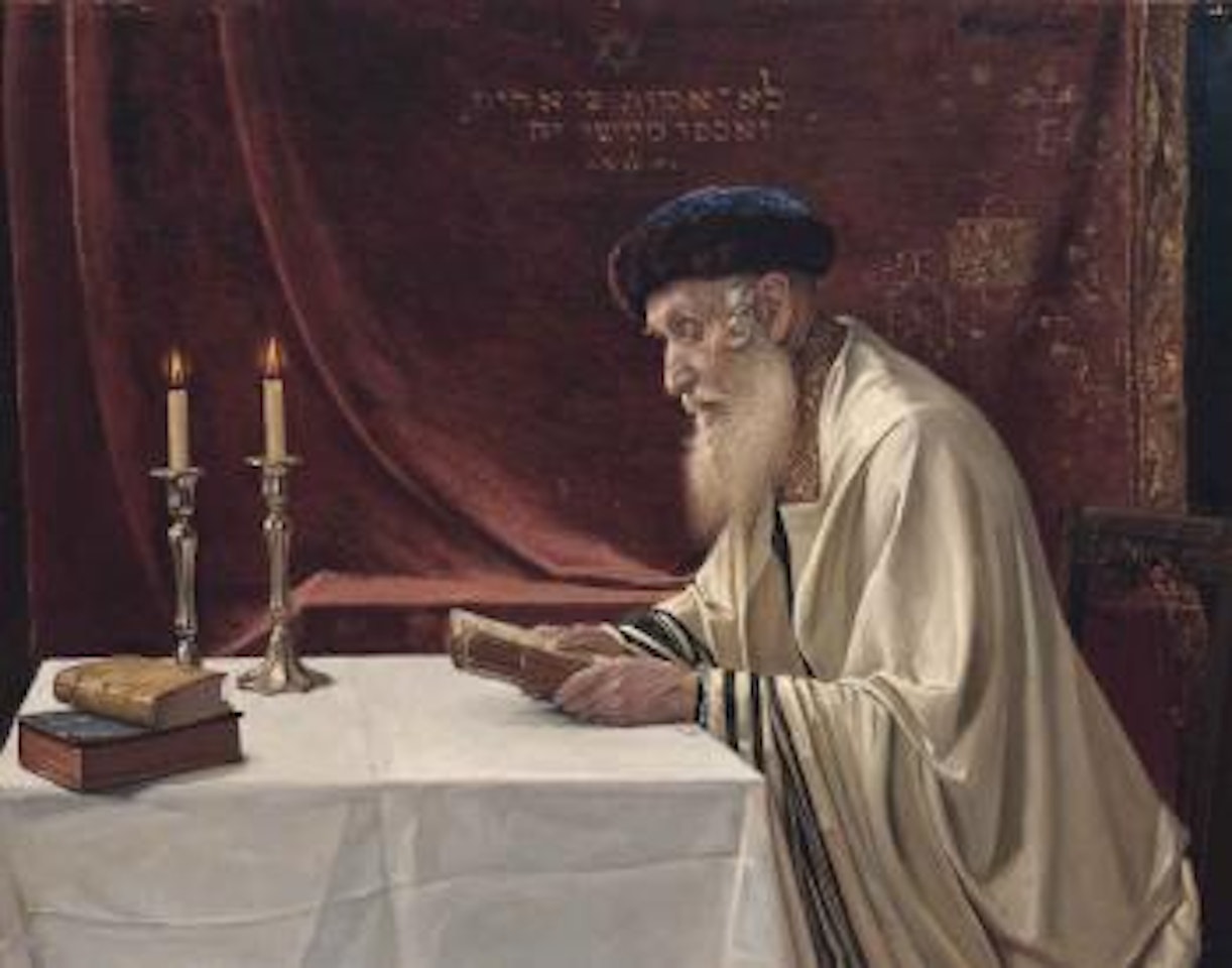 A Rabbi Reading by Alois Heinrich Priechenfried