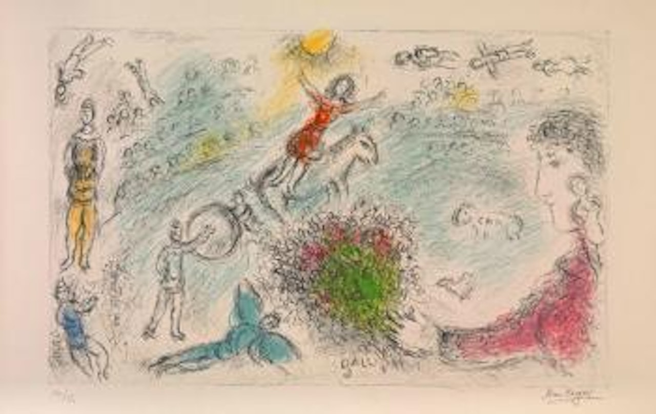 L'âme du cirque by Marc Chagall