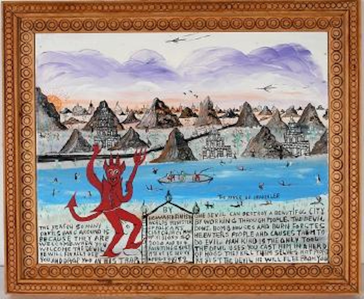 The reason so many Devils hang around, #2,304 by Howard Finster