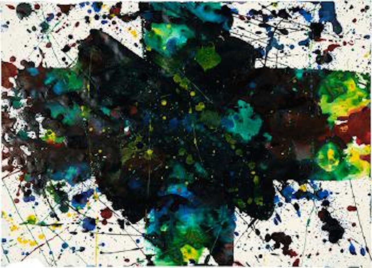 Ohne Titel (Kreuz) by Sam Francis