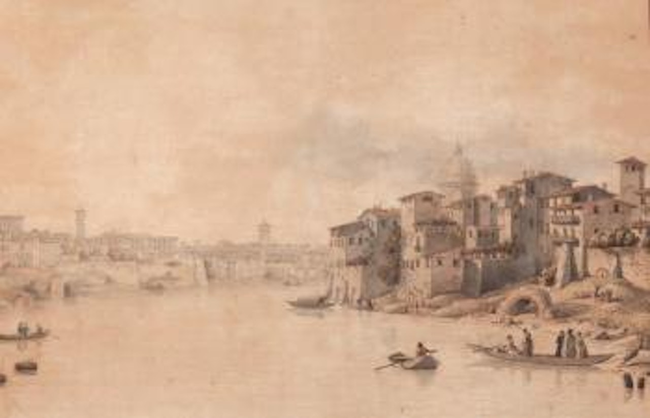 Vue de Florence by Victor Jean Nicolle