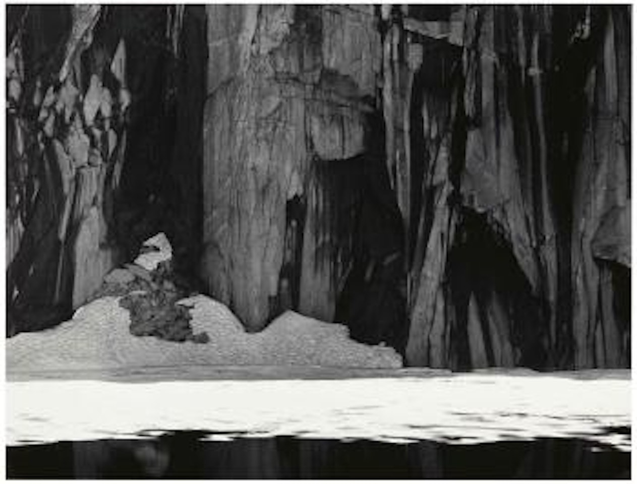 Frozen Lake and Cliffs, Sierra Nevada, California, 1927 by Ansel Adams
