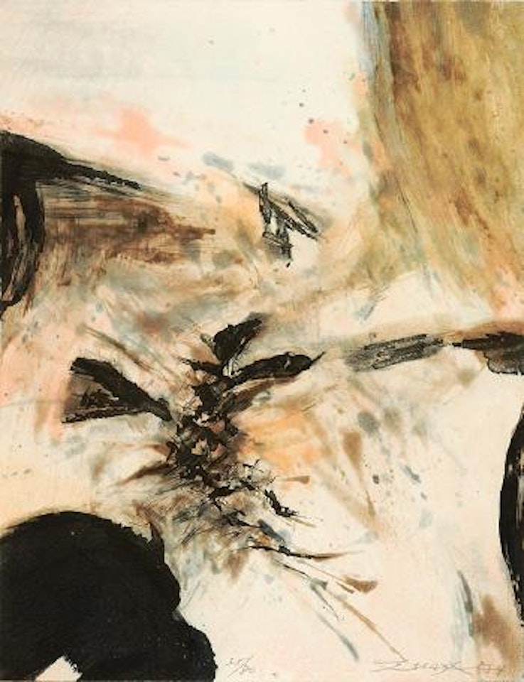 Ohne Titel (1); Ohne Titel (2) by Zao Wou-Ki